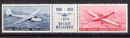 Belgique - Timbre - Poste Aérienne - 1951 - COB 26/27* - Typsy - Cote ( COB 2022) 75 - Postfris