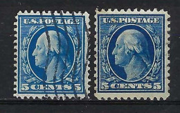 ETATS UNIS Ca.1908-19: Lot D'obl., 2 Nuances - Usati