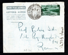 SOMALIA AFIS, 1952, INTERO POSTALE A 1, BAIDOA X ROMA - Somalie (AFIS)