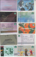 2021 China Starbucks Coffee Gift Card Used Card 10 Sets - Cartes Cadeaux