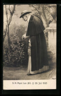 Künstler-AK Papst Leo XIII. Bei Einem Spaziergang  - Popes