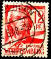 Allemagne ZOF Württemberg Poste Obl Yv:17 Mi:18 Friedrich Von Schiller (TB Cachet Rond) - Württemberg