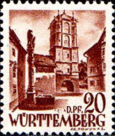 Allemagne ZOF Württemberg Poste N** Yv:24 Mi:21 Stadttor Von Wangen - Württemberg