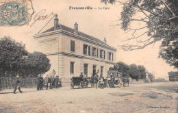FRANCONVILLE (Val-d'Oise) - Le Plessis-Bouchard - La Gare - Diligence, Calèche, Attelage Cheval - Voyagé 1907 (2 Scans) - Franconville