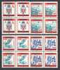 Kroatien – Croatia R.S. Krajina 1993 "D" Surcharges In Blocks Of Four MNH; Michel # 17-20 - Croazia