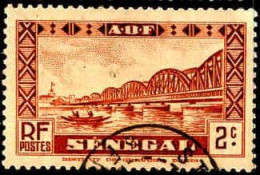 Sénégal Poste Obl Yv:115 Mi:119 Pont Faidherbe (TB Cachet Rond) - Oblitérés