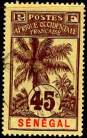 Sénégal Poste Obl Yv: 41 Mi:41 Palmiers (TB Cachet Rond) - Usados