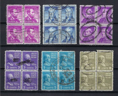 ETATS UNIS Ca.1938: Lot De Blocs Obl. - Used Stamps