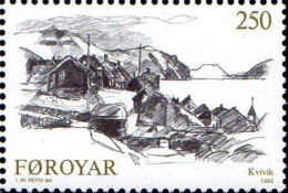 Feroe Poste N** Yv: 68 Mi:74 Kvivik - Isole Faroer