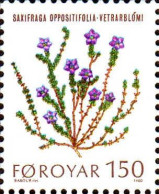 Feroe Poste N** Yv: 44 Mi:50 Saxifraga Oppositifolia-Vetrarblomi - Islas Faeroes