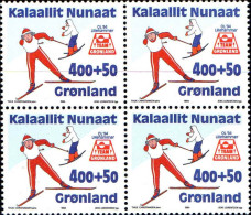 Groenland Poste N** Yv:232 Mi:243 OL'94 Lillehammer Team Gronland Bloc De 4 - Ungebraucht