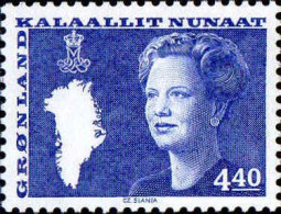 Groenland Poste N** Yv:178 Mi:190 Margrethe II Carte & Couronne - Neufs