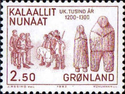Groenland Poste N** Yv:131 Mi:143 Uk.Tusind år - Nuevos