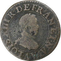 France, Louis XIII, Double Tournois, 1615, Paris, Cuivre, TB, Gadoury:5 - 1610-1643 Lodewijk XIII Van Frankrijk De Rechtvaardige