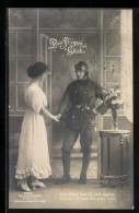 Foto-AK Sanke Nr. 5008 /1: Flieger In Uniform Mit Seiner Braut  - 1914-1918: 1a Guerra
