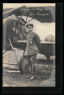 Foto-AK Sanke Nr. 448: Vfn. Manschott Vor Seinem Flugzeug  - 1914-1918: 1ère Guerre