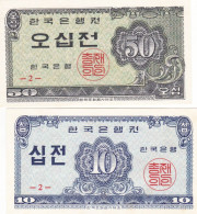 COREE LOT DE 2 BILLETS - Corea Del Norte