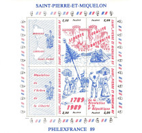 St. Pierre Et Miquelon Block 2 Mit 575-578 Postfrisch Franz. Revolution #IB119 - Autres & Non Classés