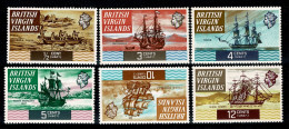 Ref 1641 - British Virgin Islands - 1973 Sailing Ships Set Unmounted Mint MNH SG 295/300 - 10c Inverted Watermark - Britse Maagdeneilanden