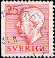 Suède Poste Obl Yv: 360a Mi:370DI Gustave VI Aldolphe (cachet Rond) - Used Stamps