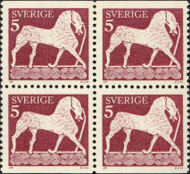 Suède Poste N** Yv: 778b Mi:799yDo Coursier Bloc De 4 - Unused Stamps