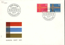 Suisse Poste Obl Yv: 882/883 Europa Cept Bern 3-5-71 Fdc - FDC