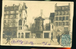 PARIS LE MOULIN ROUGE RARE PHOTO CARTE DE 1904   (    Mes Cartes Ne Sont Pas Jaunies ) - Cafés, Hotels, Restaurants