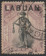 Labuan 1c Dyak Chief SG89 Singapore CDS - Borneo Septentrional (...-1963)