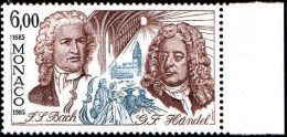 Monaco Poste N** Yv:1504 Mi:1726 Bach & Haendel Compositeurs Bord De Feuille - Ungebraucht