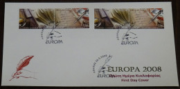 Greece 2008 Europa Imperforate+Perf Unofficial FDC - FDC