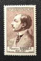 FRANCE (1956) : 1070 Neuf**. Célébrités Maurice Barrés - Nuovi