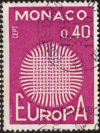 Monaco Poste Obl Yv: 819 Mi:977 Europa Tissage (TB Cachet Rond) - Oblitérés