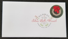 USA US Global Silver Bells Wreath 2014 (stamp FDC) *odd *unusual *color Postmark - Covers & Documents