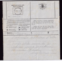 DDFF 942 -- Formule De Télégramme Bilingue (à Droite) - DOTTIGNIES Vers POTTES 1903 - Cachet De La Gare - Telegrammi