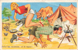 ILLUSTRATEUR - Enfin! Les Vacances... Et Le Repos!... - Colorisé - Carte Postale Ancienne - Andere & Zonder Classificatie