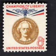 259917017 1960 SCOTT 1160 (XX)  POSTFRIS MINT NEVER HINGED -  Champion Of Liberty IGNACE JAN PADEREWSKI - Ungebraucht