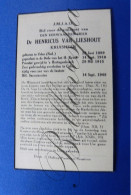 Dr Henricus VAN LIESHOUT Kruisheer Uden 1889- Colen 1915 - Décès
