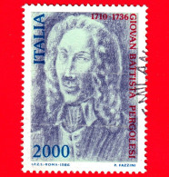 ITALIA - Usato - 1986 - 250º Anniversario Della Morte Di Giovan Battista Pergolesi - Ritratto - 2000 L. - 1981-90: Used