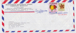 Nicaragua Managua Lettre Timbre Orchidée Cacao Maranon Stamp Air Mail Cover Sello Correo Aereo - Nicaragua