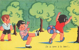 FANTAISIES - De La Terre à La Lune!.. - Collection  Humoristique Les Enfants.. Ibles - Colorisé - Carte Postale Ancienne - Andere & Zonder Classificatie