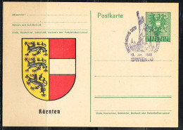 LIB L 24 - AUTRICHE Entier Postal Carinthie Oblitération Statue De La Liberté 1948 - Briefkaarten