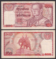 Thailand - Siam 100 Bath ND (1978) Rama IX. Sign 58 Pick 89 VF (3)   (27544 - Other - Asia