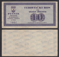 YUGOSLAVIA 10 Dinara 1951 Foreign Exchange Certificates 4 VF- (3-)    (27583 - Jugoslavia