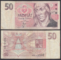 TSCHECHISCHE REPUBLIK - CZECH REPUBLIC 50 Korun 1993 F+ (4+) Pick 4a  (27593 - Repubblica Ceca