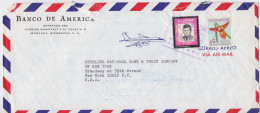 Nicaragua Lettre Timbre Kennedy JFK Orchidées Stamp Air Mail Cover Sello Correo Aereo - Nicaragua