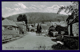 Ref 1641 - Early Postcard - Horse Cart On Main Street Scotlandwell - Perth & Kinross Scotland - Kinross-shire