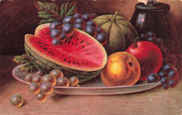 ARTS - Peintures Et Tableaux - Des Fruits Dans Une Assiette - Colorisé - Carte Postale Ancienne - Pintura & Cuadros