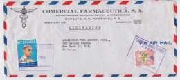 Nicaragua Lettre Timbre Pape Pope Pablo VI Stamp Air Mail Cover Sello Correo Aereo 1966 - Nicaragua