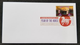 USA US Year Of The Horse 2014 Lunar Zodiac Chinese Drum (FDC) *color Postmark - Storia Postale