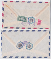 Nicaragua Lettre Timbre Zelaya Stamp Air Mail Cover Sello Correo Aereo Lot De 2 Lettres - Nicaragua